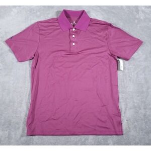 Brooks Brothers Polo Shirt Mens Small Purple Geometric Performance Series Golf